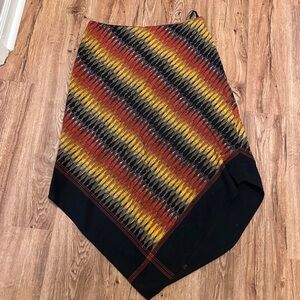 Jones New York Asymmetrical Skirt in Red, Yellow, and Black